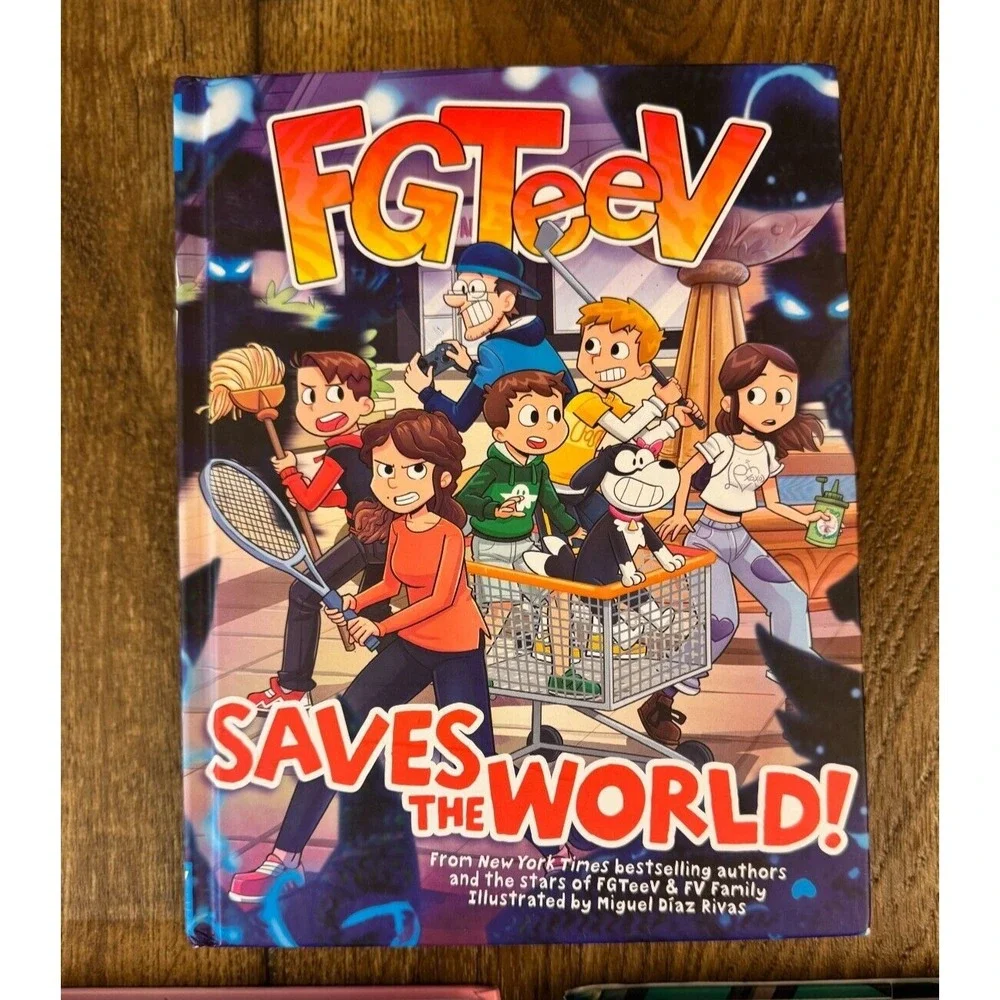 FG‎ TeeV Switcheroo Rescue, Saves The World, Into The Game 3 Books Hardback GC